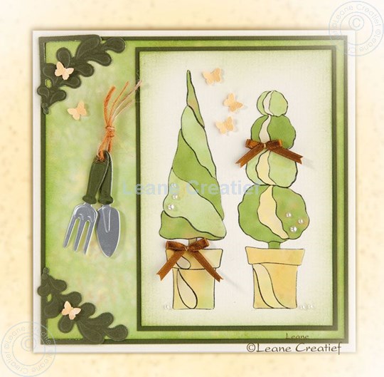 Bild von Doodle stamp conifers paper piecing