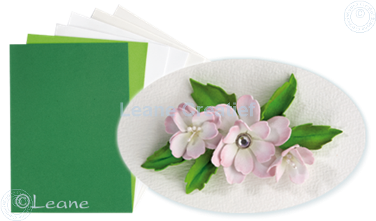 Picture of Flower foam set 6 white/green