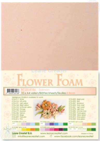 Image sur Flower foam A4 sheet salmon