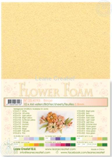 Afbeelding van Flower foam A4 sheet beige