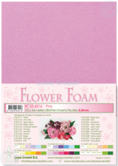 Bild von Flower foam A4 sheet pink