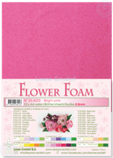 Bild von Flower foam A4 sheet bright pink