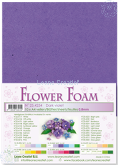 Image sur Flower foam A4 sheet dark violet