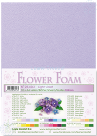 Afbeelding van Flower foam A4 sheet light violet