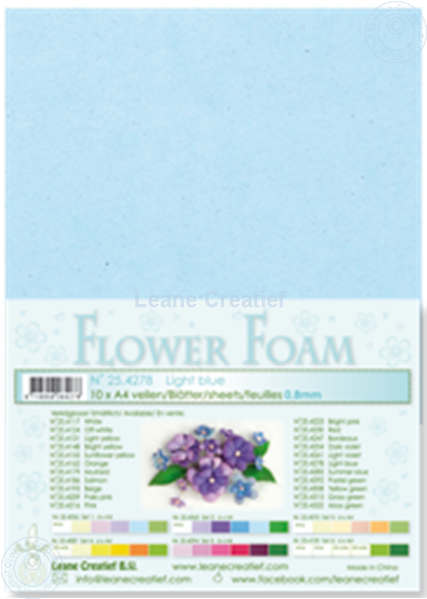 Afbeelding van Flower foam A4 sheet light blue