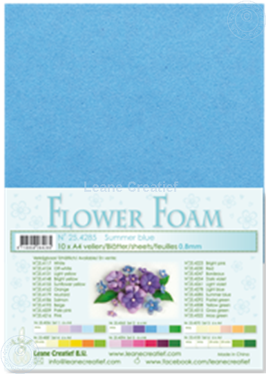 Bild von Flower foam A4 sheet summer blue