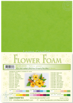 Bild von Flower foam A4 sheet yellow green