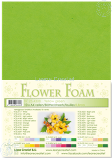 Bild von Flower foam A4 sheet yellow green