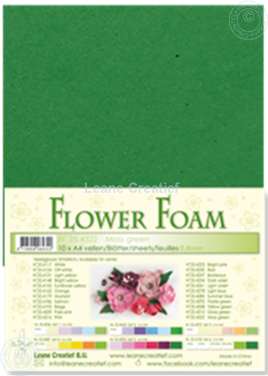 Image sur Flower foam A4 sheet moss green