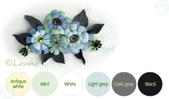 Picture of Flower foam set 10 black/grey