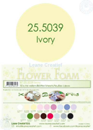 Image sur Flower foam A4 sheet ivory