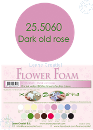 Image sur Flower foam A4 sheet dark old rose