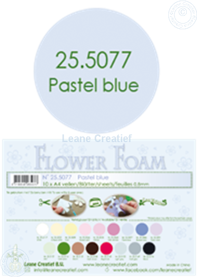 Bild von Flower foam A4 sheet pastel blue