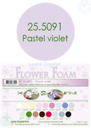 Image sur Flower foam A4 sheet pastel violet