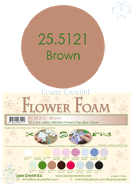Afbeeldingen van Flower foam A4 sheet brown