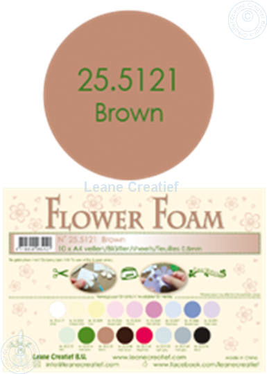 Afbeelding van Flower foam A4 sheet brown