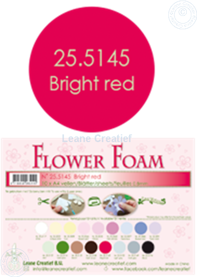 Picture of Flower foam A4 sheet bright red