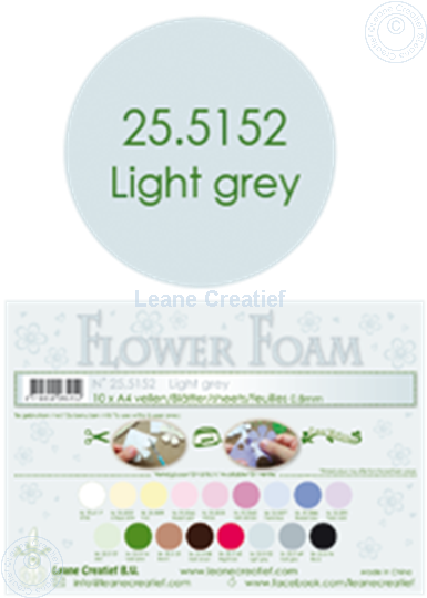 Afbeelding van Flower foam A4 sheet light grey