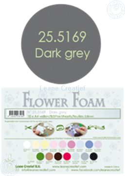 Afbeeldingen van Flower foam A4 sheet dark grey