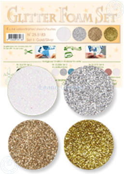 Bild von Glitter Foam set 1 silber/gold/weiß