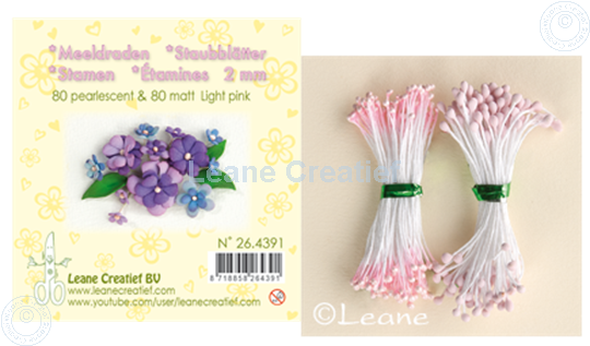 Picture of Stamen ± 80 matt & 80 pearl light pink