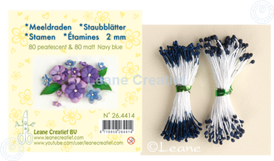 Picture of Stamen ± 80 matt & 80 pearl navy blue