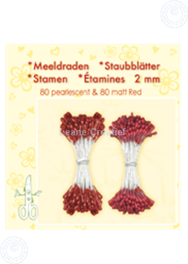 Afbeelding van Meeldraden ± 80 matt & 80 red