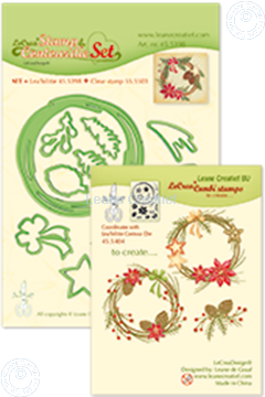 Afbeeldingen van Set Lea'bilitie&Clearstamp Christmas wreath