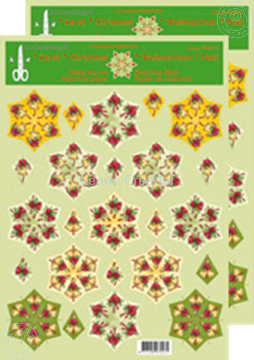 Picture of Christmas rosettes & decoupage sheets christmas bells