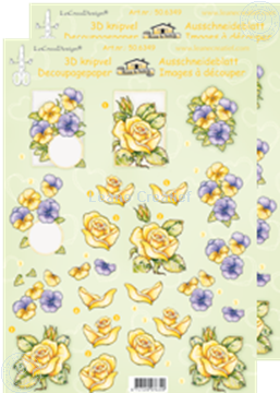 Picture of LeCreaDesign® decoupage papers violets/roses
