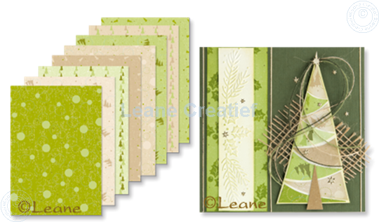 Picture of Design sheets Christmas Green & Beige A5