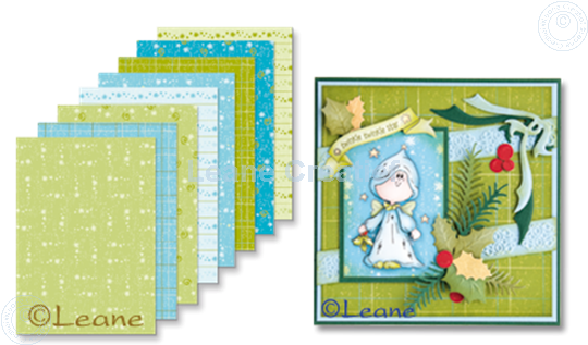 Afbeelding van Design papier Christmas Blue & Green A5