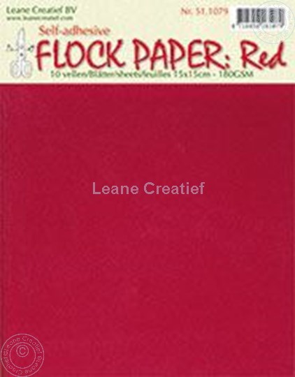 Image sur Flock paper red 15x15cm