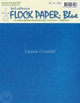 Image de Flock paper blue 15x15cm