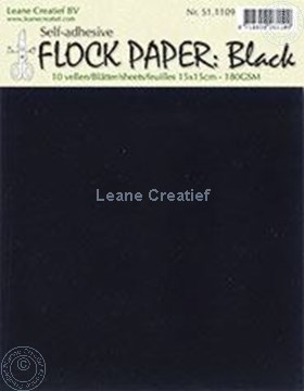 Image de Flock paper black 15x15cm