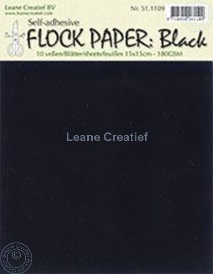 Image sur Flock paper black 15x15cm