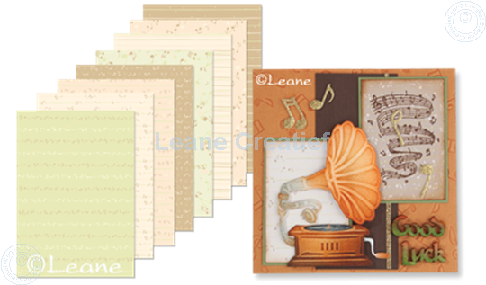 Picture of Design Paper Music salmon/green/brown