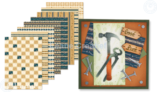 Image sur Design Paper Men tools blue/brown