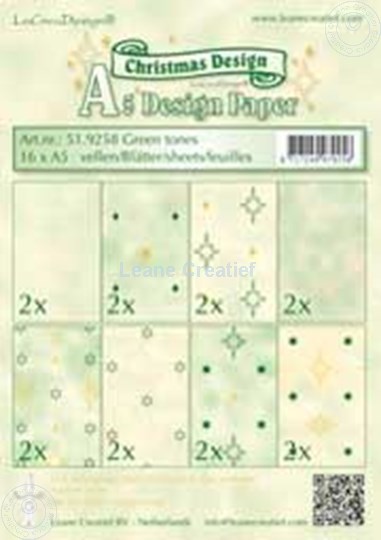 Bild von Design Bogen green tones A5