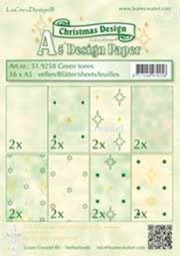 Afbeeldingen van Design papier green tones A5