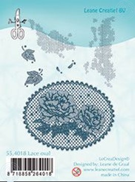 Afbeeldingen van Combi stamp Lace oval roses