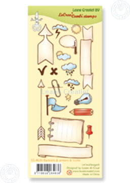 Bild von Clear stamp Banners, arrows & icons