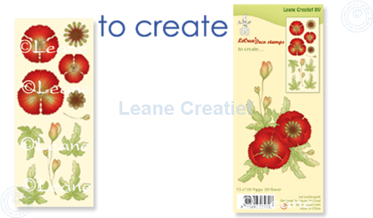 Afbeelding van Clear stamp Poppy 3D flower