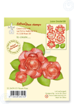 Afbeeldingen van Clear stamp 3D flower Rose