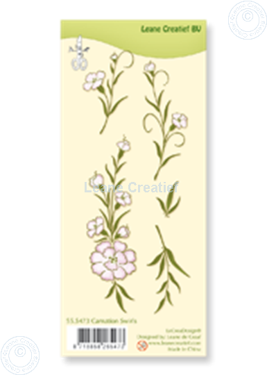 Picture of Clear stamp Carnation swirls