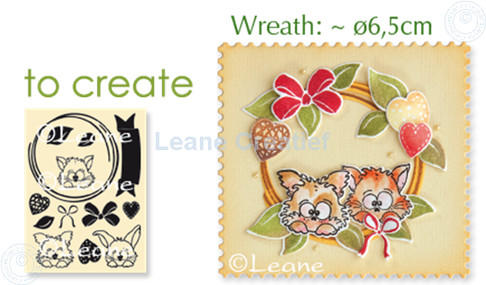 Afbeelding van Combi stamp Wreath with pets