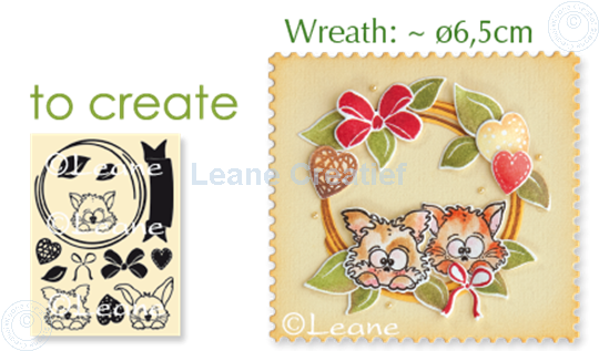 Image sur Combi stamp Wreath with pets