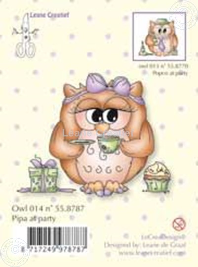 Afbeelding van Clearstamp Owlie's Pipa at party