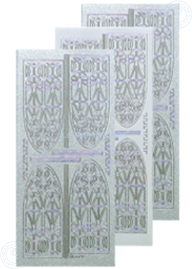 Image sur LeCreaDesign® sticker vitrail d'église pearl d'argent