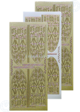 Bild von LeCreaDesign® Kirchenfenster Sticker pearl gold